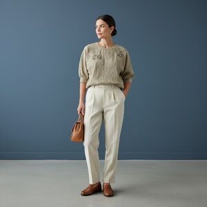 VTG 80s 90s Old Money Quiet Luxury Coastal Grandma Country Club Chic Dolman Sz L